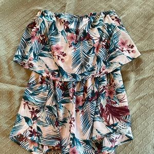 Strapless romper